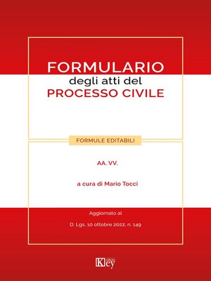 cover image of Formulario degli atti del processo civile